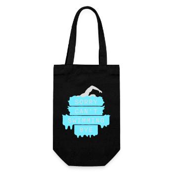 Sorry Can't Swimming Bye Schwimmer Ausrede Humor - Geschenkbeutel für Flaschen - Schwarz - Vorne