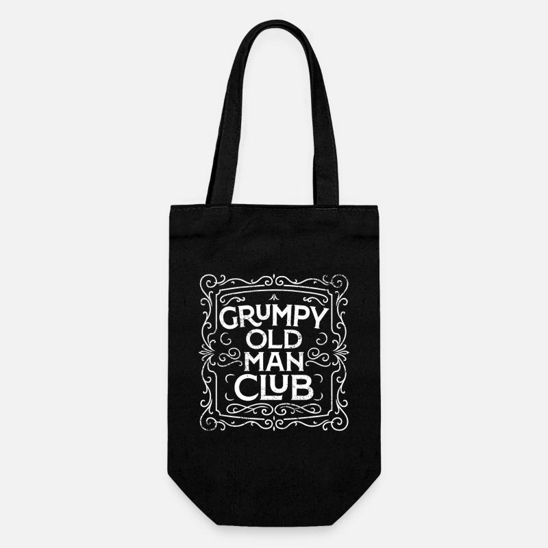 Grumpy Old Man Club - Gift Bag for Bottles - black