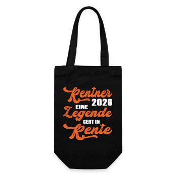 Typographie rétro orange 2028 Retraité 2026 - Sac à bouteille - noir - Devant