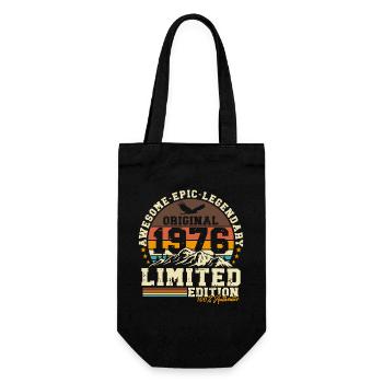Cadeau d’anniversaire pour le 50e anniversaire 1976 Vintage Retro - Sac à bouteille - noir - Devant