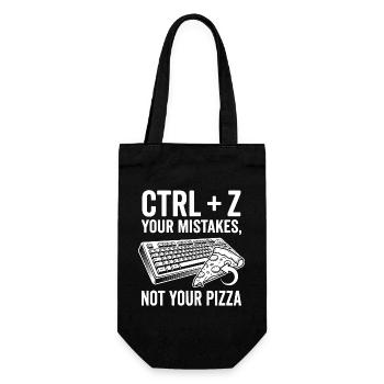 Ctrl + Z Tes erreurs Pas Pizza - Sac à bouteille - noir - Devant