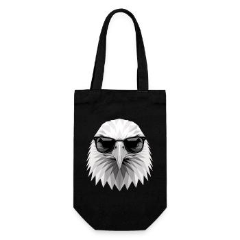 Adler Weißkopfseeadler Steinadler Seeadler Eagle - Geschenkbeutel für Flaschen - Schwarz - Vorne