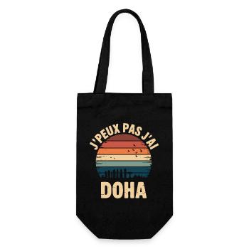 Doha. Je peux pas j'ai Doha qatar - Sac à bouteille - noir - Devant