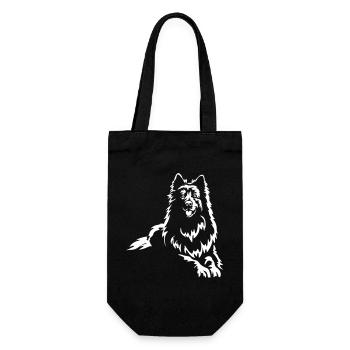 Swiss Shepherd "Black Edition" - Gift Bag for Bottles - black - Front