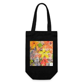 imagine everything is possible I statementstyle - Gift Bag for Bottles - black - Front