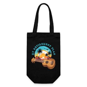 Mon plan de retraite Ukulélé Hawaii Musician à la retraite - Sac à bouteille - noir - Devant