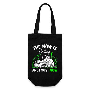 The_Mow_is_Calling_and_I_Must_Mow - Geschenkbeutel für Flaschen - Schwarz - Vorne