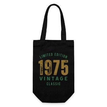 Limited Edition 1975 Vintage Classic Birthday Year - Gift Bag for Bottles - black - Front