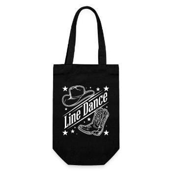 Line Dance Western - Geschenkbeutel für Flaschen - Schwarz - Vorne