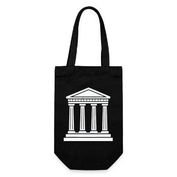Classic Temple Pillars Silhouette - Gift Bag for Bottles - black - Front
