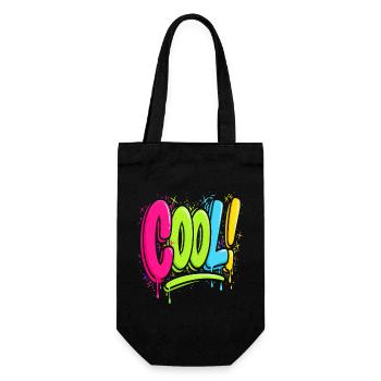 Cool Graffiti Street Art Neon Spray Design Shirt - Gift Bag for Bottles - black - Front