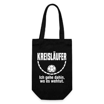 Kreisläufer Geschenk für Handballer - Geschenkbeutel für Flaschen - Schwarz - Vorne