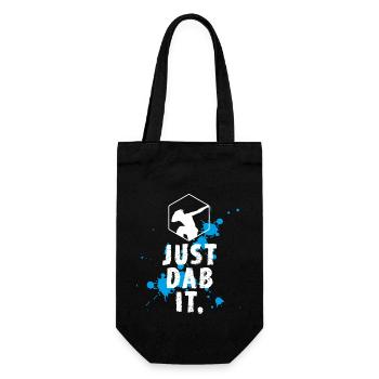dab dabbing splatter touchdown just dab it fun coo - Gift Bag for Bottles - black - Front
