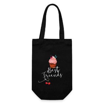 petit gâteau amitié doux doux meilleurs amis - Sac à bouteille - noir - Devant