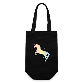 Einhorn - Geschenkbeutel für Flaschen - Schwarz - Vorne