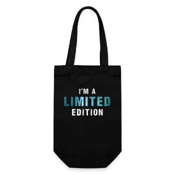 I am a limited edition - Gift Bag for Bottles - black - Front