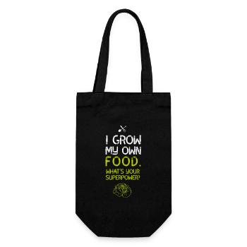 green vegan plants eat gardening salad super ma - Gift Bag for Bottles - black - Front