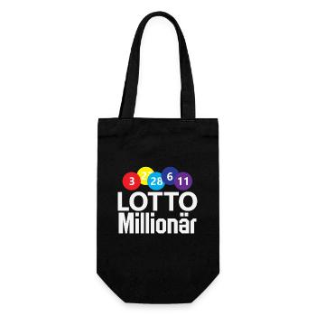 Lotto millionaire numbers money luck success - Gift Bag for Bottles - black - Front