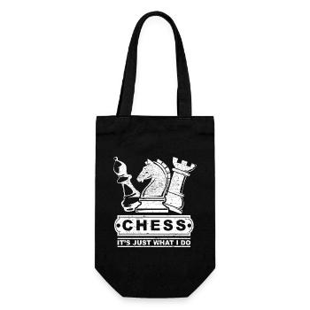 Chess, hobbies, tactics, gift, horse, tower - Gift Bag for Bottles - black - Front