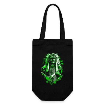 Chef indien amérindien - Sac à bouteille - noir - Devant