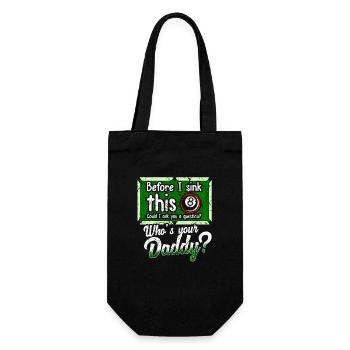 Billard Billiard Biliard Billardkugel Snooker Pool - Geschenkbeutel für Flaschen - Schwarz - Vorne