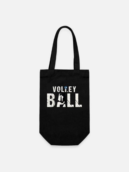 Cooles Volleyball Geschenk - Geschenkbeutel für Flaschen - Schwarz