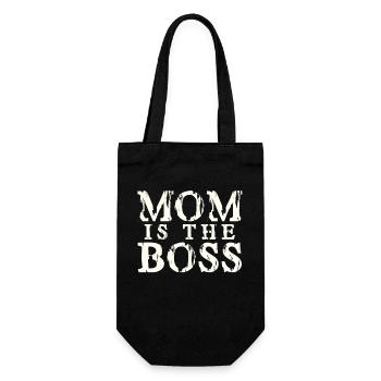 Maman est le patron - Sac à bouteille - noir - Devant