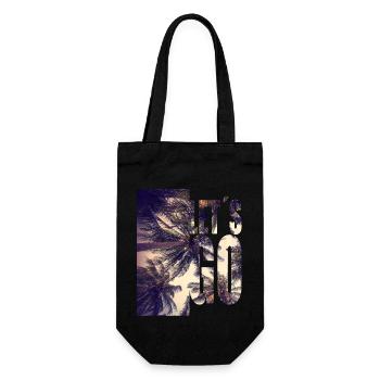 Lets Go To The Beach / Palm Trees / Let's Go / Sun - Gift Bag for Bottles - black - Front
