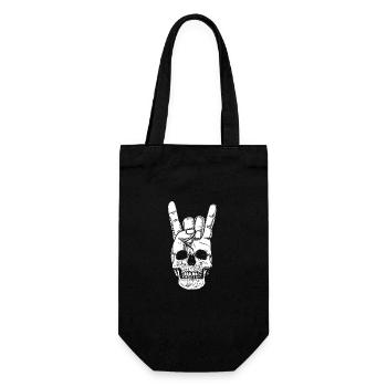 Rock and Roll Music Skull Metal - Gift Bag for Bottles - black - Front