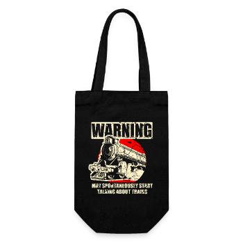 Railway Model Railway Rails - Gift Bag for Bottles - black - Front