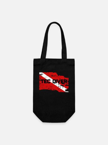 TEC DIVER - Geschenkbeutel für Flaschen - Schwarz
