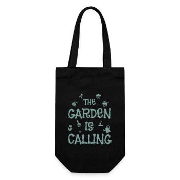 Garten arbeit natur geschenk shirt - Geschenkbeutel für Flaschen - Schwarz - Vorne
