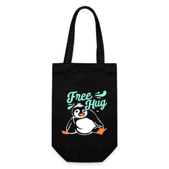 Hug Penguin - Gift Bag for Bottles - black - Front