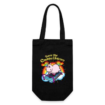 Unicorn Fitness Diet Fat Rainbow Colorful Gift - Gift Bag for Bottles - black - Front