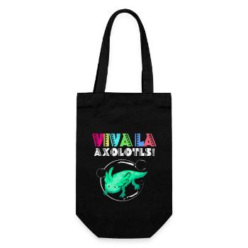 Axolotl - Geschenkbeutel für Flaschen - Schwarz - Vorne