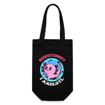 axolotl - Gift Bag for Bottles - black - Front
