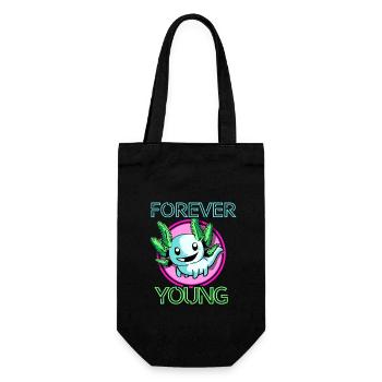 Axolotl Reptile Salamandre Aquarium Kawaii Lurch - Sac à bouteille - noir - Devant