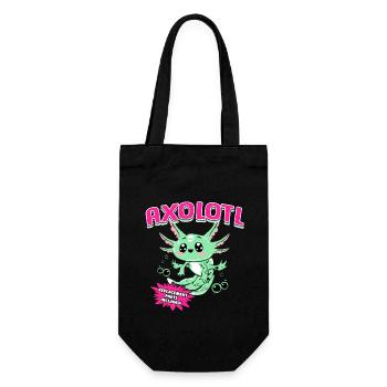 Axolotl Reptile Salamandre Aquarium Kawaii Lurch - Sac à bouteille - noir - Devant