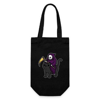 Halloween Geist Gruselig Spuk Angst Grauen Party - Geschenkbeutel für Flaschen - Schwarz - Vorne