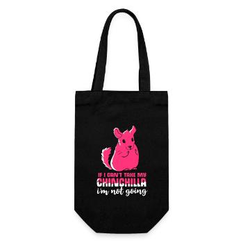 Chinchilla Gift South America Rodent Pet - Gift Bag for Bottles - black - Front