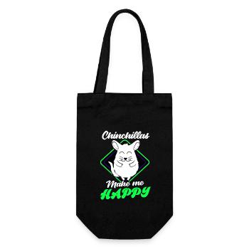 Chinchilla Cadeau Amérique du Sud Rongeur Pet - Sac à bouteille - noir - Devant