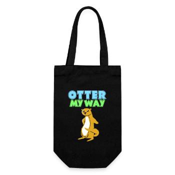 Otter Furet Marder Eau Loutre de mer Castor Doux - Sac à bouteille - noir - Devant