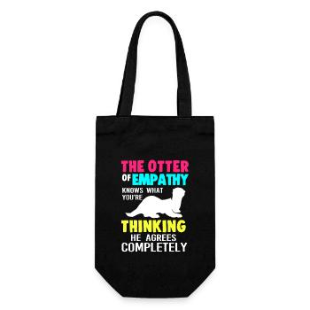 Otter Ferret Marten Water Sea Otter Beaver Sweet - Gift Bag for Bottles - black - Front