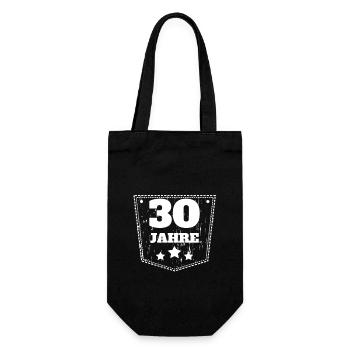 Geburtstag 30Jahre Geschenkidee Party Festtag - Geschenkbeutel für Flaschen - Schwarz - Vorne