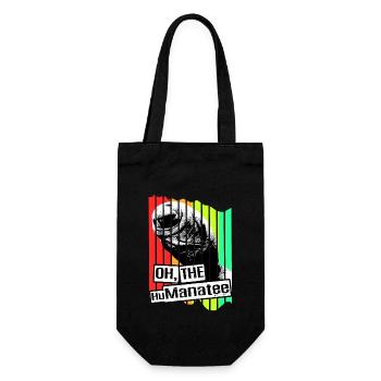 Manatee Dugong Sea Pig Sirenia Manatee - Gift Bag for Bottles - black - Front