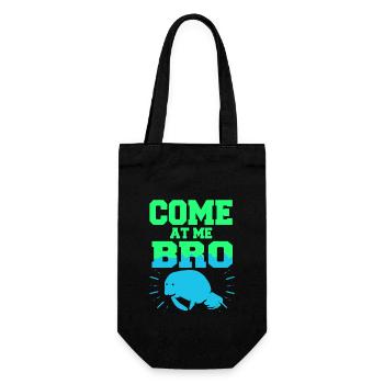 Manatee Dugong Sea Pig Sirenia Manatee - Gift Bag for Bottles - black - Front