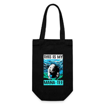 Manatee Dugong Sea Pig Sirenia Manatee - Gift Bag for Bottles - black - Front