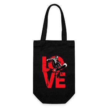 Snowboarding Snowboarder Snowboard Snowboardurlaub - Geschenkbeutel für Flaschen - Schwarz - Vorne
