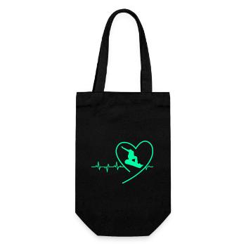 Snowboarding Snowboarder Snowboard Snowboardurlaub - Geschenkbeutel für Flaschen - Schwarz - Vorne