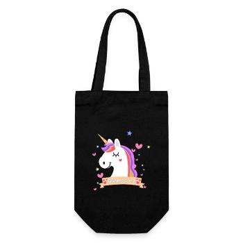 Mamacorn Unicorn Pregnancy Children - Gift Bag for Bottles - black - Front